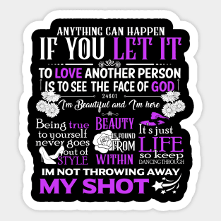 Broadway Motivational Quotes Sticker